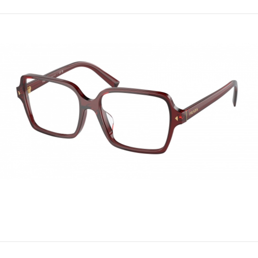 Prada A02V transparent red eyeglasses